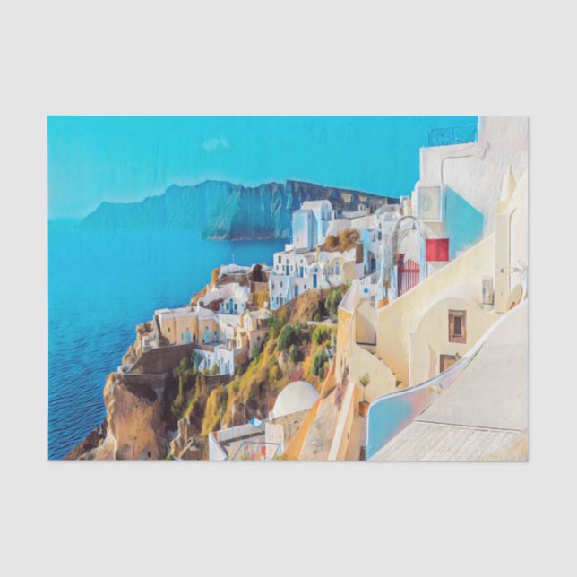 Papier Mousseline ldp SANTORINI - panorama - (Recto)