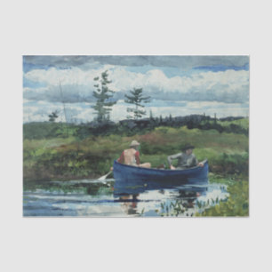 Papier Mousseline Le bateau bleu par Winslow Homer