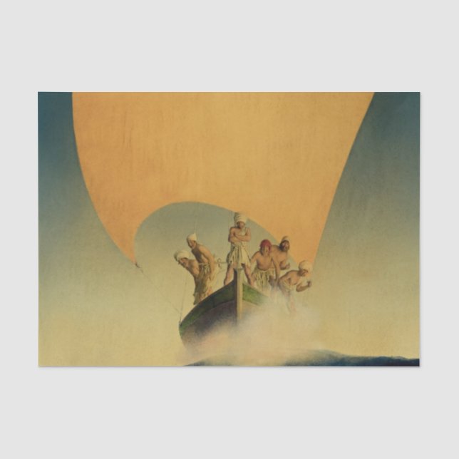 Papier Mousseline "Le bateau pirate" de Maxfield Parrish (Recto)