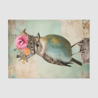 Papier Mousseline Le Beau Oiseau dans un collier de couronne Découpa