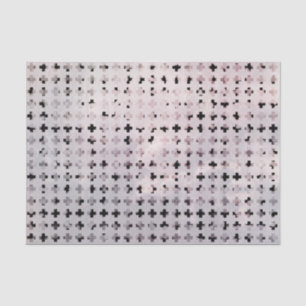 Papier Mousseline Le blanc noir grunge s'est fané motif géométrique