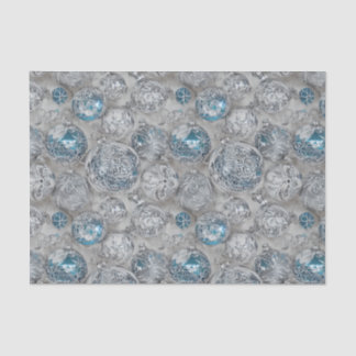 Papier Mousseline Le Blue & Silver Christmas Bulb Series Design 11