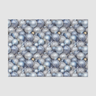 Papier Mousseline Le Blue & Silver Christmas Bulb Series Design 13