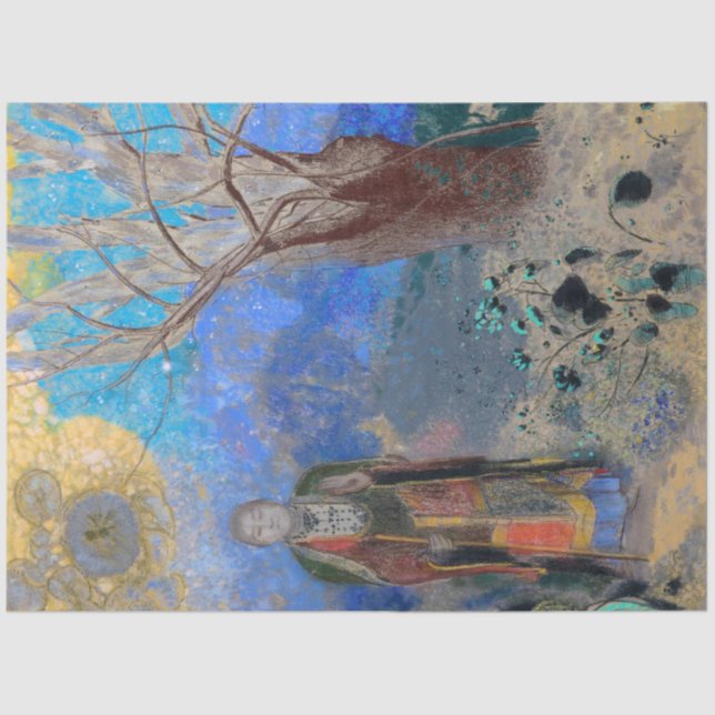 Papier Mousseline Le Bouddha, Redon (Recto)