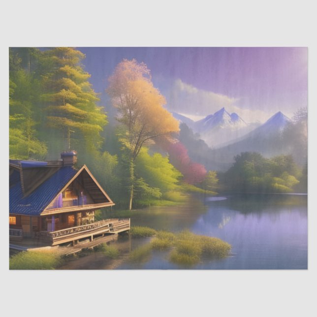 Papier Mousseline Le Cabine du Mountain Stream (Recto)