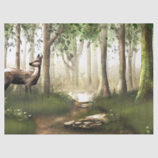 Papier Mousseline Le Cerf dans les bois