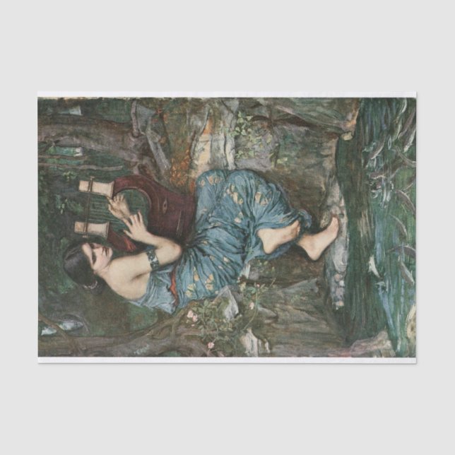 Papier Mousseline Le Charmer par John William Waterhouse Decoupage (Recto)