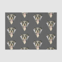 Le "chiot observe" l'aquarelle de chien de pitbull