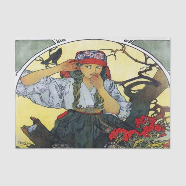 Papier Mousseline Le choeur 1911 des professeurs d'Alfons Mucha (Recto)