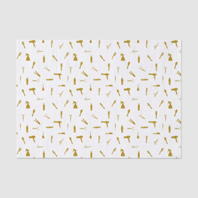 Papier Mousseline Le coiffeur de parties scintillantes de Faux usine (Recto)