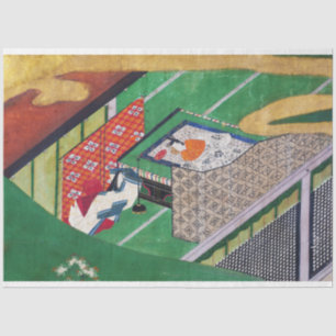 Papier Mousseline Le Conte de Genji, Tawaraya Sotatsu