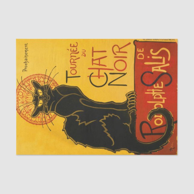 Papier Mousseline Le Conversation Noir Le Chat Noir (Recto)