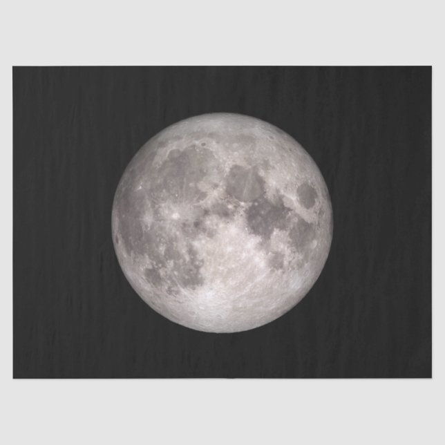 Papier Mousseline Le côté proche de la Lune (Paysage lunaire) (Recto)