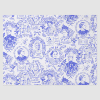 Papier Mousseline Le féministe historique fraye un chemin Toile bleu