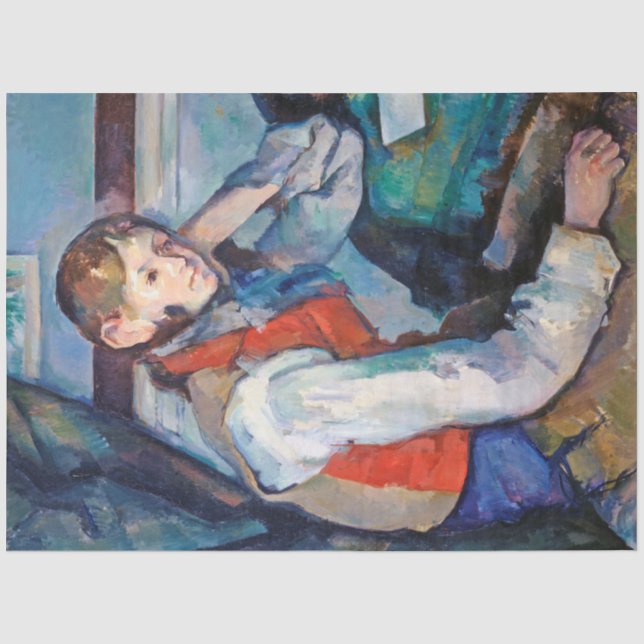 Papier Mousseline Le Garçon de la Veste Rouge, Cezanne (Recto)