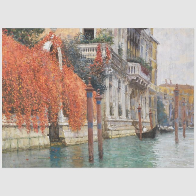 Papier Mousseline Le Grand Canal à Venise (par Vincenzo Caprile) (Recto)