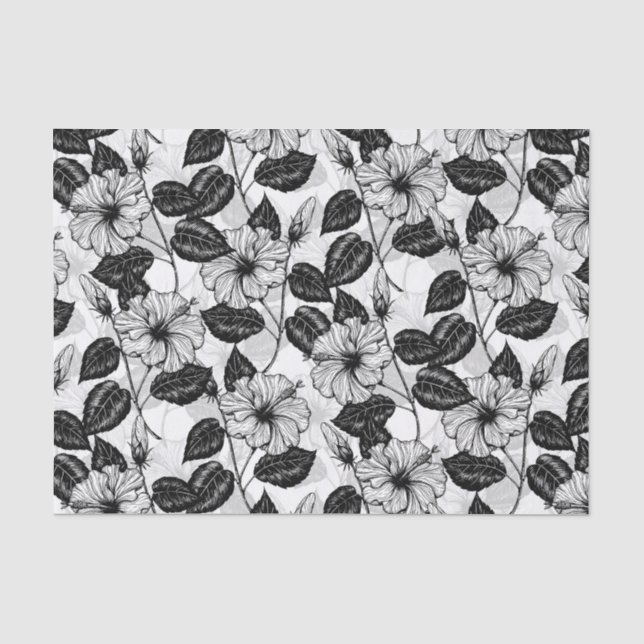 Papier Mousseline Le jardin d'Hibiscus (Recto)