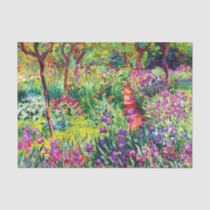 Papier Mousseline Le jardin d'Iris à Giverny par Claude Monet   