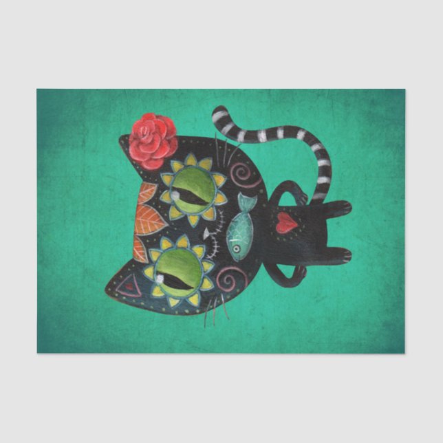 Papier Mousseline Le jour du chat noir mort (Recto)