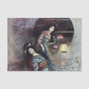 Papier Mousseline « Le Lanterne de pivoine » par Warwick Goble
