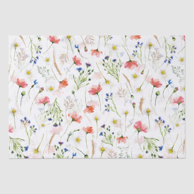 Papier Mousseline Le Meadow Fleur sauvage scandinave (Recto)
