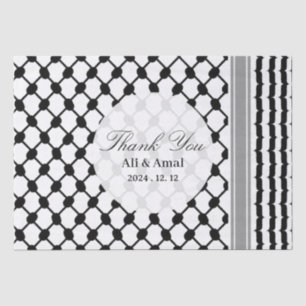 Papier Mousseline Le Palestinien Hatta Keffiyeh Mariage du Merci
