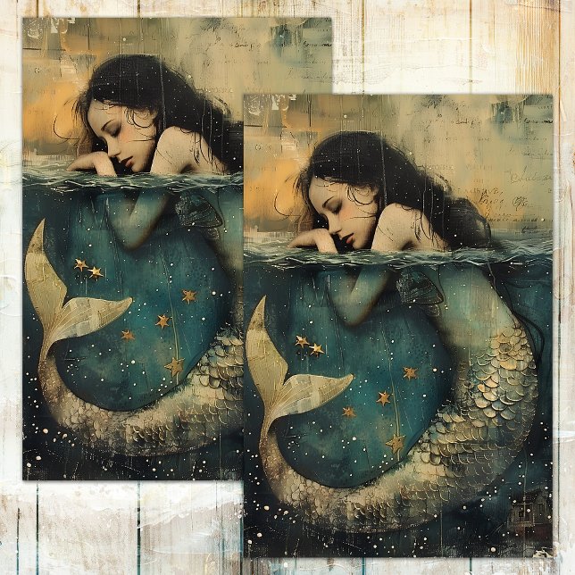 PAPIER MOUSSELINE LE PETIT DÉCOUPAGE MERMAID (THE LITTLE MERMAID DECOUPAGE TISSUE PAPER)