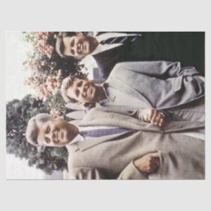 Papier Mousseline Le président américain John Kennedy & Robert & Ted
