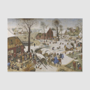 Papier Mousseline Le recensement à Bethléem (par Pieter Bruegel)