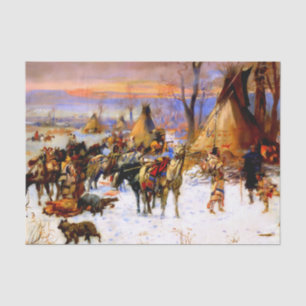 Papier Mousseline « Le retour des chasseurs indiens » par Charles M.