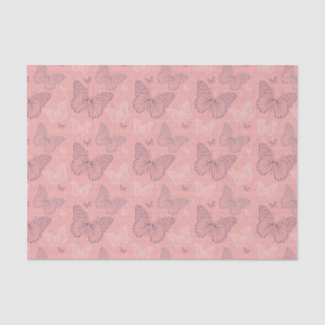 Papier Mousseline Le rose de papillon (Recto)