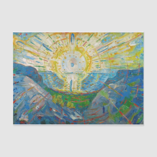Papier Mousseline Le soleil par Edvard Munch (Recto)