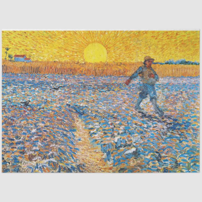Papier Mousseline Le Sower, Van Gogh (Recto)