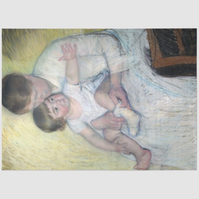 Papier Mousseline Le Stocking, Mary Cassatt (Recto)