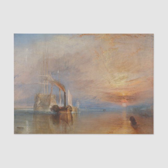 Papier Mousseline Le Temeraire Tourner Sunset Seascape (Recto)