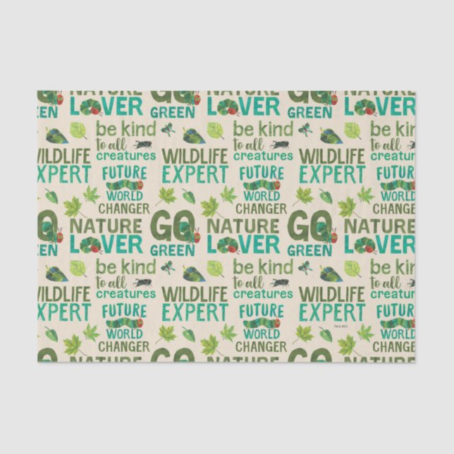 Papier Mousseline Le très affamé Caterpillar Future World Change (Recto)