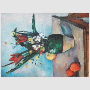 Papier Mousseline Le Vase des Tulipes, Paul Cezanne