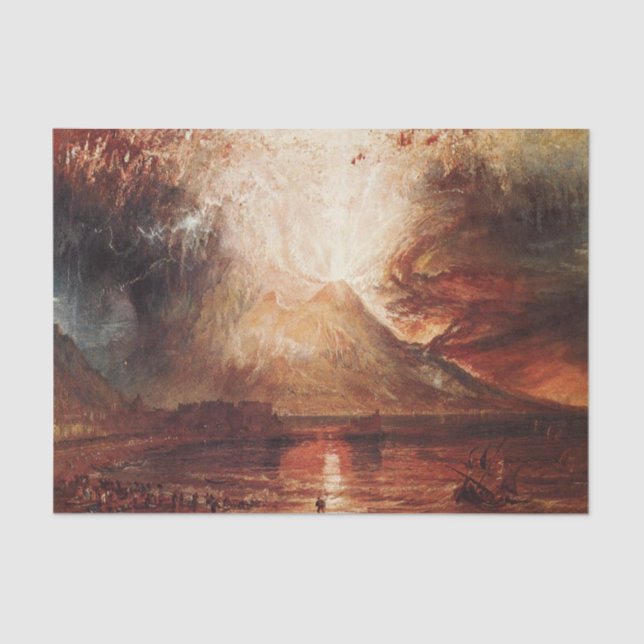 Papier Mousseline Le Vésuve en éruption par J.M.W. Turner (Recto)