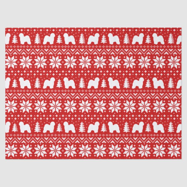 Papier Mousseline Le vieux chien de berger anglais silhouette le (Recto)