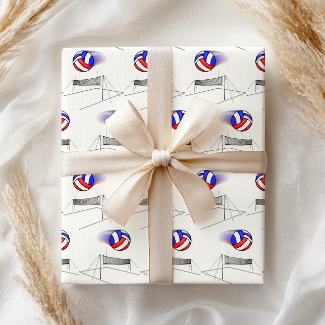 Papier Mousseline Le Volley-ball Survole Le Net (Créateur téléchargé)