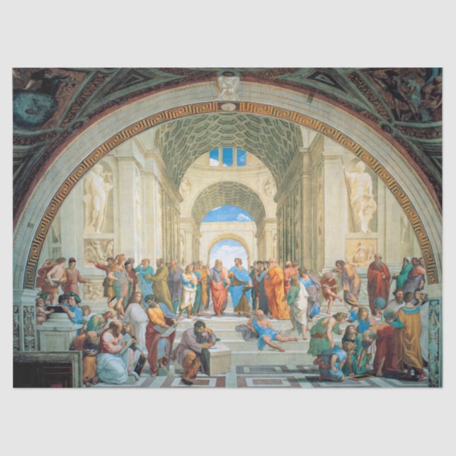 Papier Mousseline L'école d'Athènes par Raphael (Recto)
