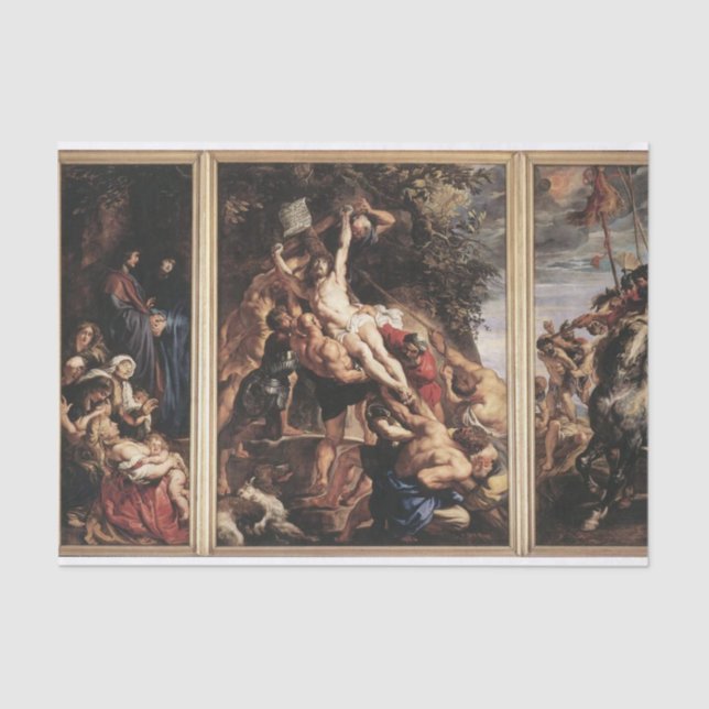 Papier Mousseline L'élévation de la croix par Peter Paul Rubens (Recto)