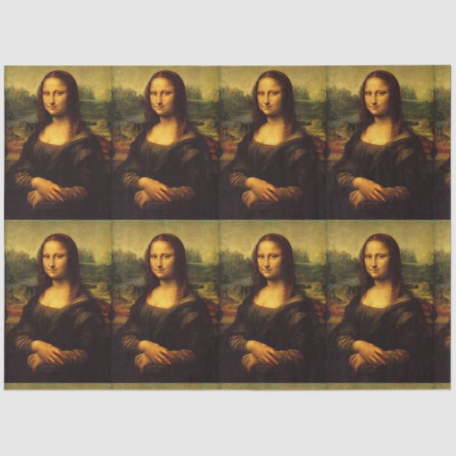 PAPIER MOUSSELINE LEONARDO DA VINCI MONA LISA ART TISSUE PAPIER (Recto)