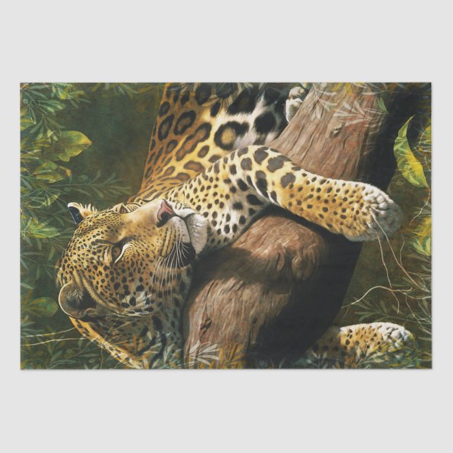 Papier Mousseline Leopard étonnant (Recto)