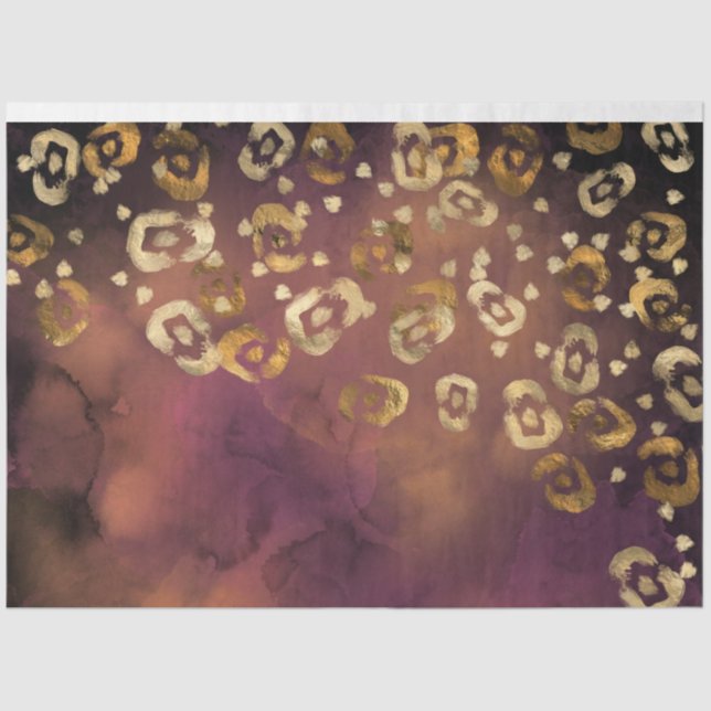 Papier Mousseline Leopard Peinture Series Design 7 (Recto)