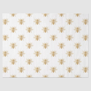 Papier Mousseline Les abeilles à effet photographique Gold Metallic 