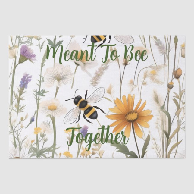 Papier Mousseline Les Abeilles Et Les Fleurs sauvages Ont L'Intentio (Recto)