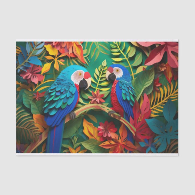 Papier Mousseline Les amateurs de plage de Parrot cool (Recto)