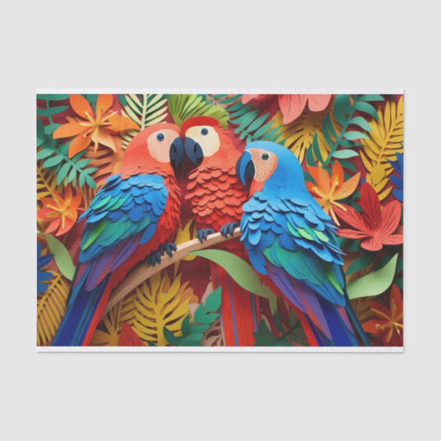 Papier Mousseline Les amateurs de plage de Parrot cool (Recto)