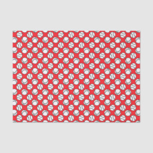 Papier Mousseline Les base-ball modèlent sur le rouge